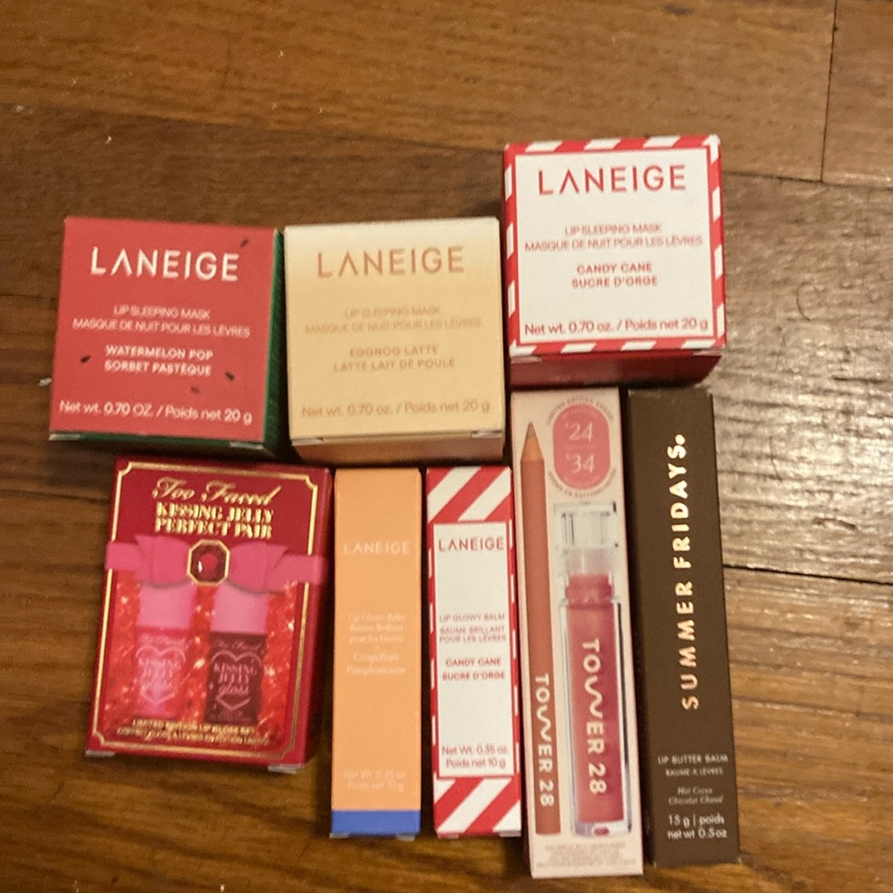 EMPTY Box Lip Gloss Mask Laniege Watermelon Eggnog Latte Candy Cane Grapefruit